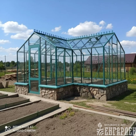 Теплица Botanik Т Standard с тамбуром и комплектом поворотных дверей Ботаник