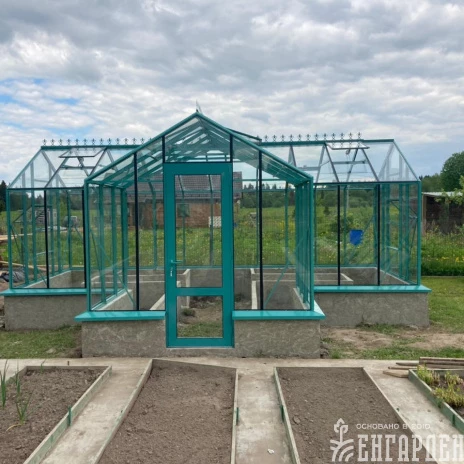 Теплица Botanik Т Standard с тамбуром и комплектом поворотных дверей Ботаник