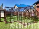 Теплица Botanik Т Standard с тамбуром и комплектом поворотных дверей Ботаник