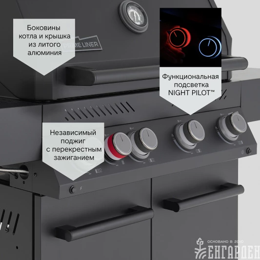 Газовый гриль PRIMELINER G class 4B комплектация DELUXE