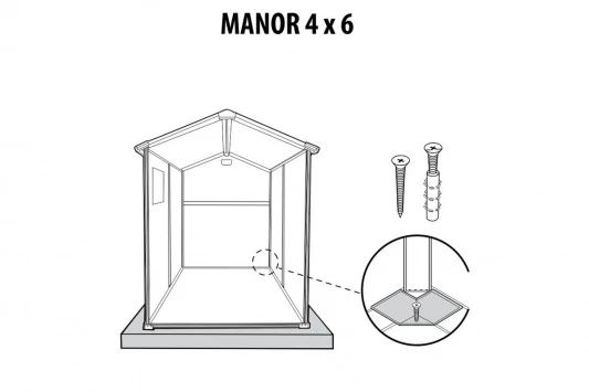 Сарай пластиковый Manor 4*6