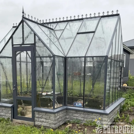 Теплица Botanik T Style 45 Standard с тамбуром Mini с комплектом поворотных двери Ботаник