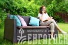 Диван трехместный b:rattan Arizona, венге, антрацит (3-х местная подушка)