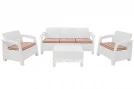 Комплект уличной мебели TWEET Terrace Set Max, белый, коричневый