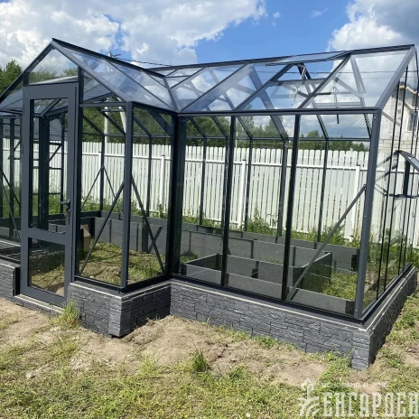 Теплица Botanik T Standard с минитамбуром и комплектом поворотных дверей Ботаник