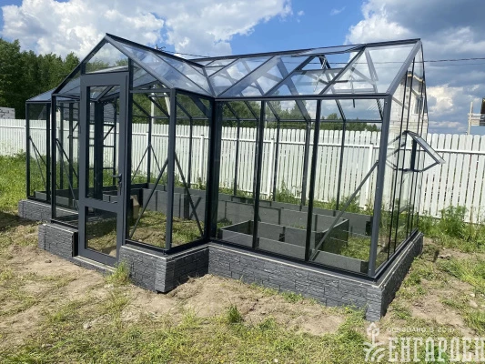 Теплица Botanik T Standard с минитамбуром и комплектом поворотных дверей Ботаник