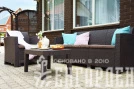 Диван трехместный b:rattan Arizona, венге, антрацит (3-х местная подушка)