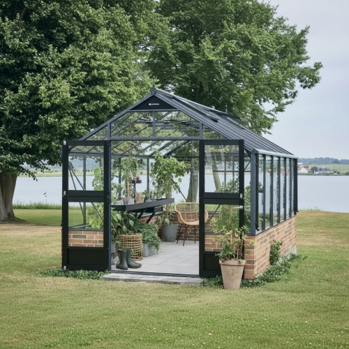 Теплица Juliana Premium 13.0 с высоким цоколем — антрацит ( Джулиана)