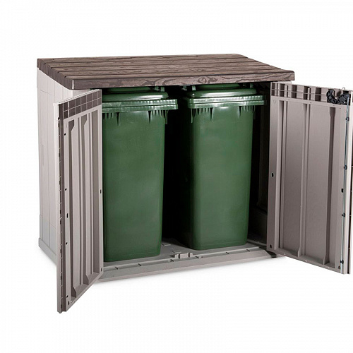 Ящик пластиковый TOOMAX Wood Style 842л СЕРЫЙ/КОРИЧНЕВЫЙ