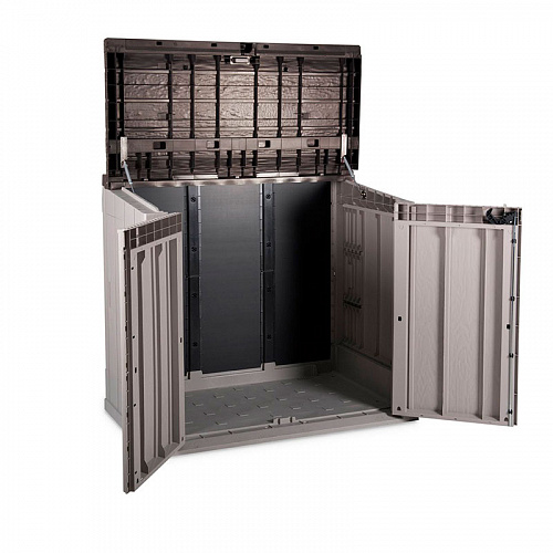 Ящик пластиковый TOOMAX Wood Style 842л СЕРЫЙ/КОРИЧНЕВЫЙ