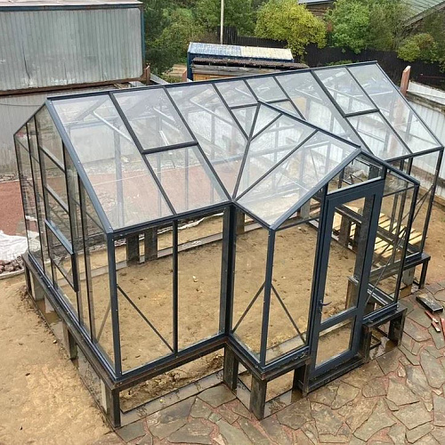 Теплица Botanik T Standard с минитамбуром и комплектом купейных дверей Ботаник