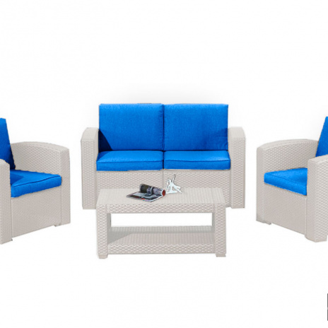 Комплект мебели Rattan Premium 4, венге, серый