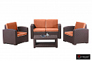 Комплект мебели Rattan Premium 4, венге, серый
