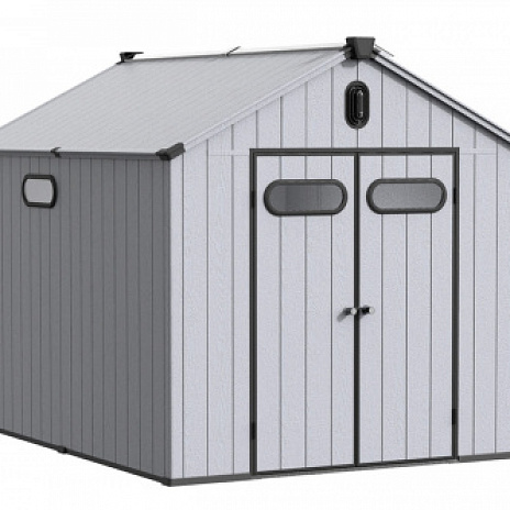 Сарай пластиковый Black Fox Summit 7,4м2, серый/антрацит