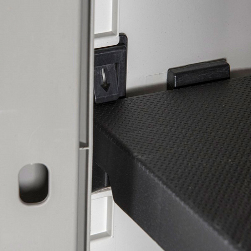 Уличный шкаф TOOMAX 2х дверный глубокий WOODY'S XL (4 полки), светло-серый