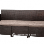 Диван трехместный b:rattan Arizona, венге, антрацит (3-х местная подушка)