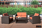 Комплект мебели Rattan Premium 4, венге, серый