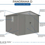 Сарай металлический Black Fox Panorama D