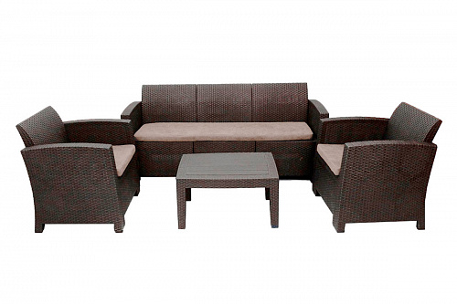 Комплект мебели Arizona Set Max,антрацит, венге (на 5 персон)