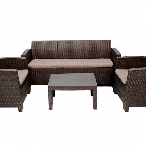 Комплект мебели Arizona Set Max,антрацит, венге (на 5 персон)