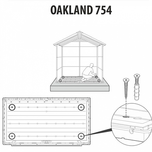Сарай пластиковый Oakland 754