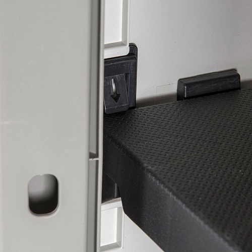 Уличный шкаф TOOMAX 2х дверный глубокий WOODY'S XL (3 полки), светло-серый