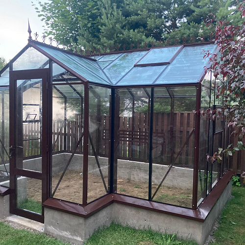 Теплица Botanik T Standard с минитамбуром и комплектом купейных дверей Ботаник