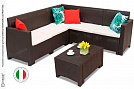 Комплект мебели NEBRASKA CORNER Set (углов. диван, столик), венге, белый