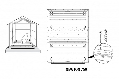 Сарай пластиковый Newton 759