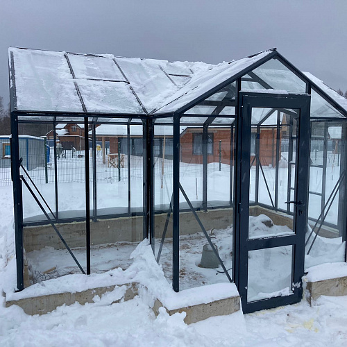 Теплица Botanik T Standard с минитамбуром и комплектом купейных дверей Ботаник