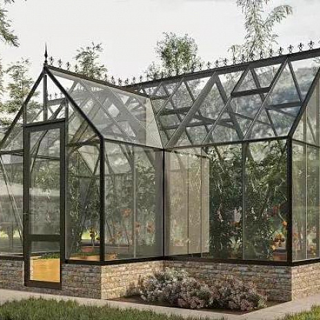 Теплица Botanik T Style 45 Standard с тамбуром Mini с комплектом купейной двери Ботаник