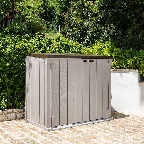 Ящик пластиковый Toomax Wood Style 1270л, серый/коричневый