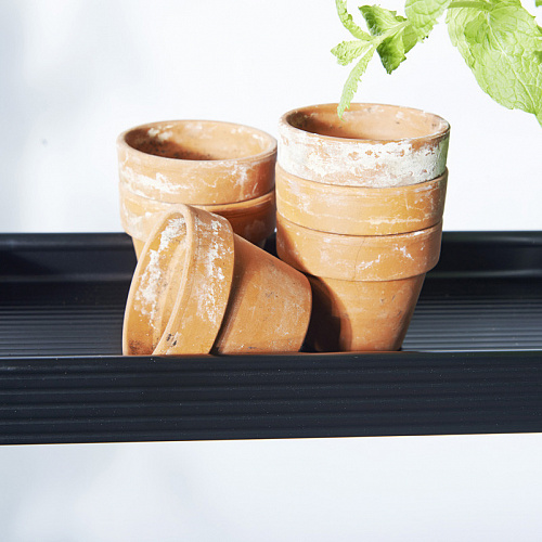 Встраиваемая навесная полка алюминиевая черная 15×213 cm. (Джулиана)