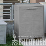 Уличная тумба TOOMAX 2х дверная глубокая WOODY'S XL (2 полки), светло-серый