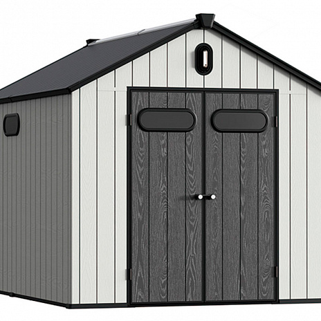 Сарай пластиковый Black Fox Summit 7,4м2, серый/антрацит