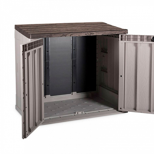 Ящик пластиковый TOOMAX Wood Style 842л СЕРЫЙ/КОРИЧНЕВЫЙ