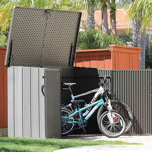 Ящик пластиковый WoodLook, 2100 л, серый