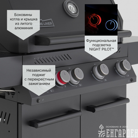 Газовый гриль PRIMELINER G class 4B комплектация DELUXE