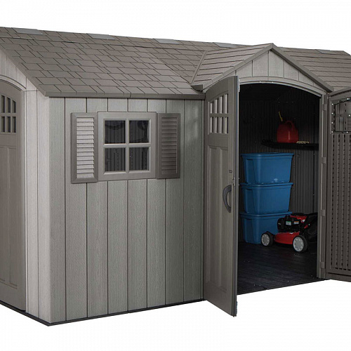 Сарай пластиковый WoodLook 15*8 DD