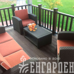 Комплект мебели Rattan Premium 5, венге,серый