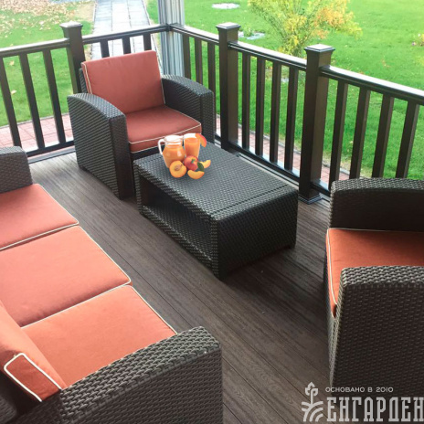 Комплект мебели Rattan Premium 5, венге,серый