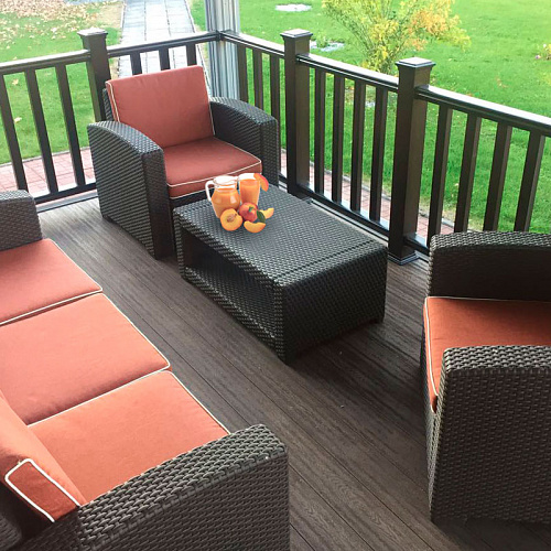 Комплект мебели Rattan Premium 5, венге,серый