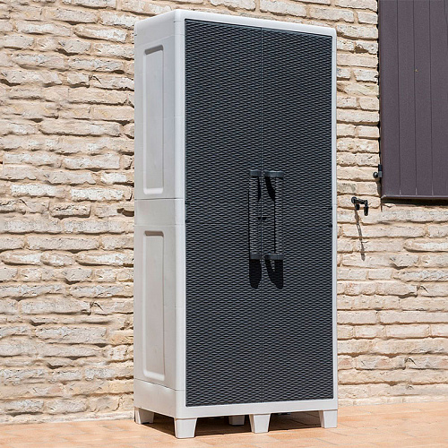 Уличный шкаф TOOMAX 2х дверный глубокий SANTORINI XL (4 полки)