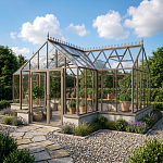 Теплица АЛЬФА  с тамбуром 4.0