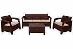 Комплект уличной мебели TWEET Terrace Set Max, белый, коричневый
