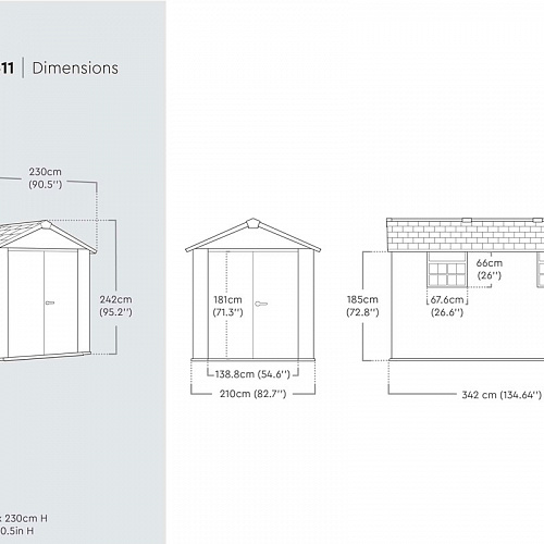Сарай пластиковый Oakland 7511
