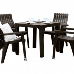 Комплект мебели b:rattan Boston Set, венге,антрацит