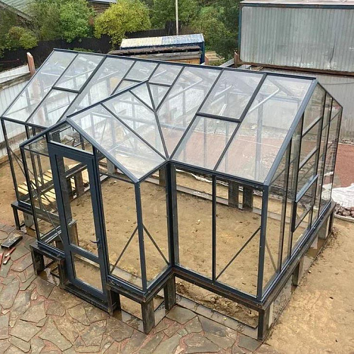 Теплица Botanik T Standard с минитамбуром и комплектом купейных дверей Ботаник