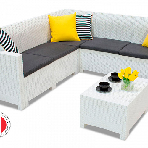 Комплект мебели NEBRASKA CORNER Set (углов. диван, столик), венге, белый