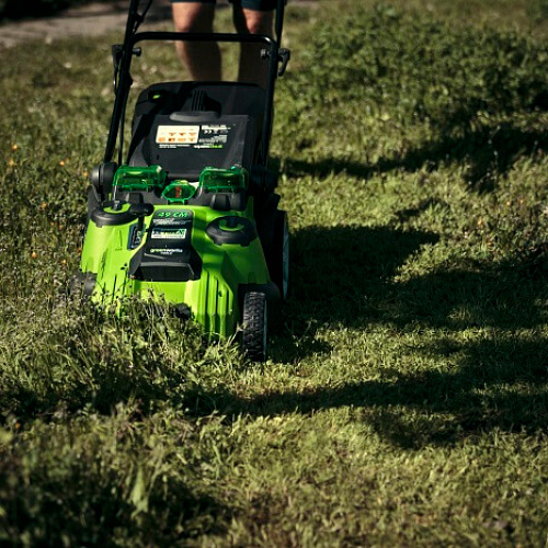 Газонокосилка аккумуляторная GREENWORKS G40LM49DBK4
